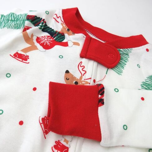HonestBaby Non-Slip Footed Pajamas One-Piece Sleeper Jumpsuit Zip-Front Pjs 100% Organic Cotton for Baby Boys in Saudi Arabia