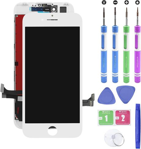 Replacement for iPhone 7G 2016 Year (Model A1660 A1778 A1779) White LCD Display Digitizer Panel (Repair) LED Screen Assembly with Repair Tools in Saudi Arabia