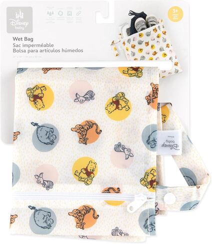 Bumkins Waterproof Wet Bag for Baby, Travel, Swim Suit, Cloth Diapers, Pump Parts, Pool, Gym Clothes, Toiletry, Strap to Stroller, Daycare, Zipper Bag, Wetdry Packing, Hello Kitty and Friends in Kuwait