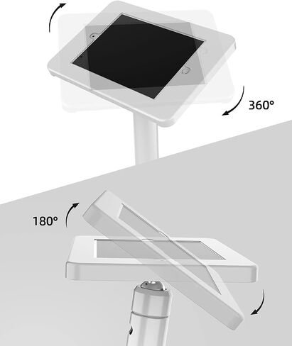 Tablet Floor Stand - 360 Swivel Compatible with 10.2" iPad 7 8 9 Gen, Anti-Theft, Key Lock, All Metal Floor Kiosk Stand in Saudi Arabia