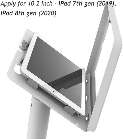 Tablet Floor Stand - 360 Swivel Compatible with 10.2" iPad 7 8 9 Gen, Anti-Theft, Key Lock, All Metal Floor Kiosk Stand in Saudi Arabia