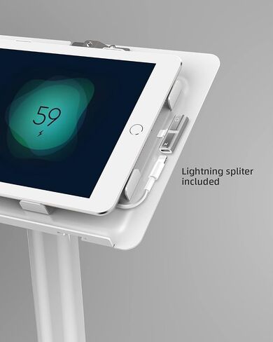 Tablet Floor Stand - 360 Swivel Compatible with 10.2" iPad 7 8 9 Gen, Anti-Theft, Key Lock, All Metal Floor Kiosk Stand in Saudi Arabia