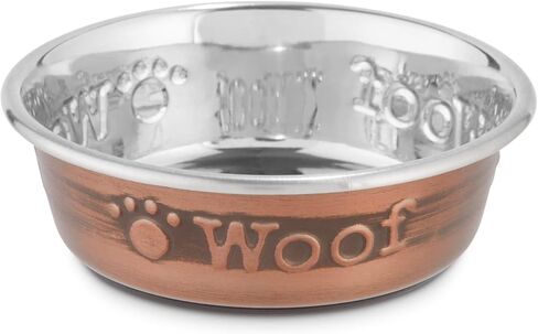 EveryYay Dining in Copper Woof Stainless Steel Dog Bowl 1 Cup in Saudi Arabia