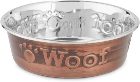 EveryYay Dining in Copper Woof Stainless Steel Dog Bowl 1 Cup in Saudi Arabia