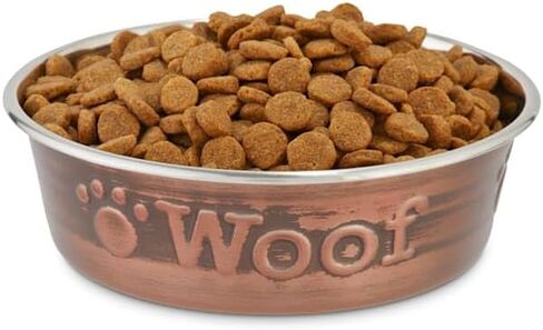 EveryYay Dining in Copper Woof Stainless Steel Dog Bowl 1 Cup in Saudi Arabia