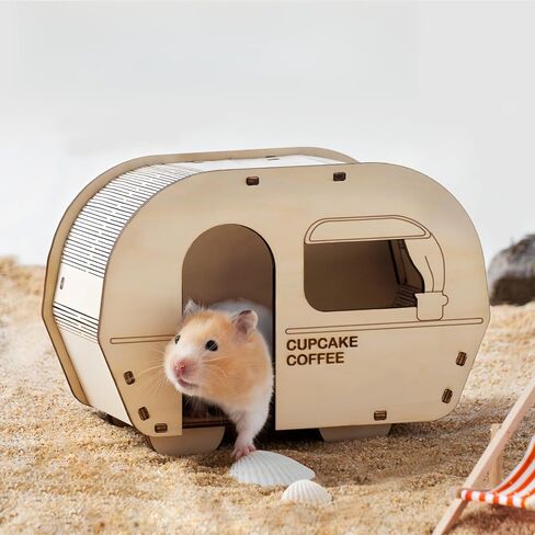 Hamster Hideout,Coffee Car for Small Animal Habitat Decor,Hamster Toys,Hamster Cage Accessories for Gerbil,Dwarf Hamster,Syrian Hamster (Only for Small Hamster) in Saudi Arabia