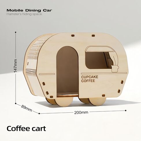 Hamster Hideout,Coffee Car for Small Animal Habitat Decor,Hamster Toys,Hamster Cage Accessories for Gerbil,Dwarf Hamster,Syrian Hamster (Only for Small Hamster) in Saudi Arabia