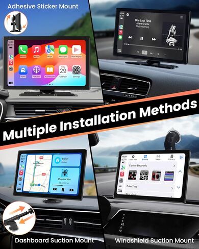 10.26 inch Wireless CarPlay Touchscreen for Car: 4K Dash Cam Car Play Screen with Carplay & Android Auto Portable Car Stereo 1080p Backup Camera Auto Brightness GPS Navigation Bluetooth Mirror Link in Saudi Arabia