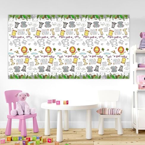 Avezano 2 pcs Christmas Coloring Tablecloth Jumbo Christmas Coloring Tablecloth for Kids Disposable Merry Christmas Coloring Table Cloth Large Christmas Coloring Poster Gifts 72x30 inch in Saudi Arabia