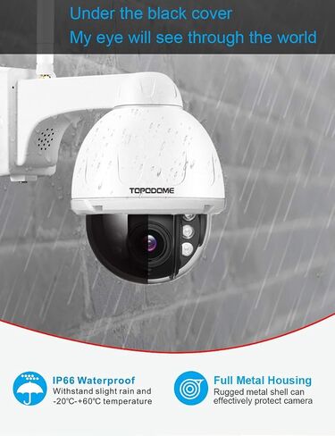 كاميرا مراقبة واي فاي خارجية 1080 بكسل، كاميرا مراقبة RTSP IP منزلية واي فاي، 350 درجة/120 درجة، معالجة تلقائية للإمالة، اكتشاف الإنسان، رؤية ليلية ملونة، IP66 in Kuwait