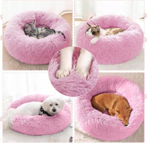 Dog Bed Cat Bed,Dog Bed Medium Size Dog,Cat Beds for Indoor Cats,Pet Bed for Small to Medium Sized Dogs and Cats,23.6 Inch Pet Bed for Small Dogs(Pink) in Saudi Arabia