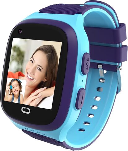 4G Kids Smart Watch GPS Tracker - ساعة ذكية مع مكالمات فيديو في اتجاهين و7 ألعاب ألغاز للدردشة الصوتية SOS وضع المدرسة عداد الخطى Geo-Fence شاشة تعمل باللمس وساعة ذكية للأولاد والبنات in Saudi Arabia