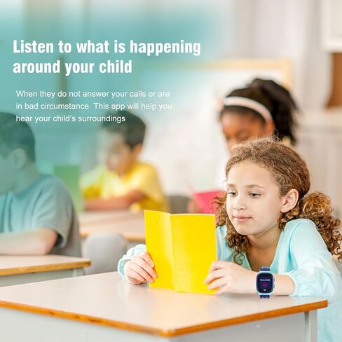 4G Kids Smart Watch GPS Tracker - ساعة ذكية مع مكالمات فيديو في اتجاهين و7 ألعاب ألغاز للدردشة الصوتية SOS وضع المدرسة عداد الخطى Geo-Fence شاشة تعمل باللمس وساعة ذكية للأولاد والبنات in Saudi Arabia