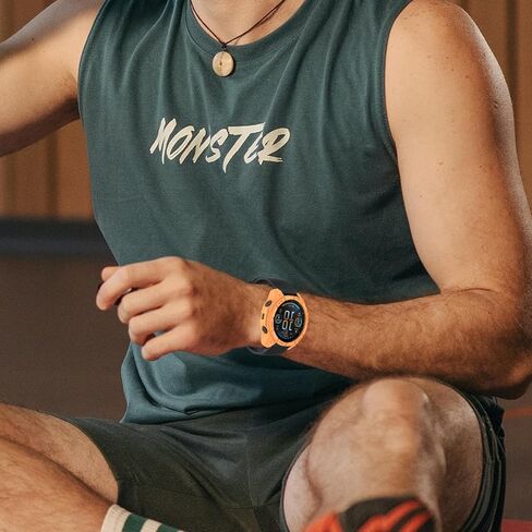 غطاء حافظة متوافق مع Garmin Fenix ​​8 مقاس 51 مم، إطار متين من مادة TPU وغطاء حماية مقاوم للخدش وملحقات الساعة الذكية لجراب Garmin Fenix ​​8 مقاس 51 مم (أسود وبرتقالي) in Saudi Arabia