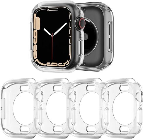 غطاء BOTOMALL ناعم للغاية ورفيع متوافق مع حافظة ساعة Apple 49 مم 46 مم 45 مم 44 42 41 40 38 مم، [بدون واقي شاشة] ممتص الصدمات الواقي iWatch خفيف الوزن من مادة TPU المرنة in Saudi Arabia