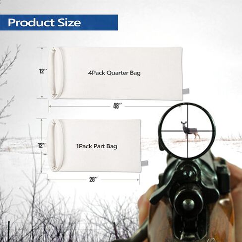 5 Pack Game Bags Elk Reusable Breathable,Elk Game Bags for Meat with Reflective Tags,Wild Game Bags Deer Hunting Rolled Heavy Duty Quarter Bags,for Elk, Deer, Caribou, and Moose in Saudi Arabia