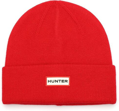 قبعة صغيرة Play Essential للسيدات من Hunter، قبعة تحمل شعار العلامة التجارية، إكسسوار مريح ودافئ، أحمر، مقاس واحد in Kuwait