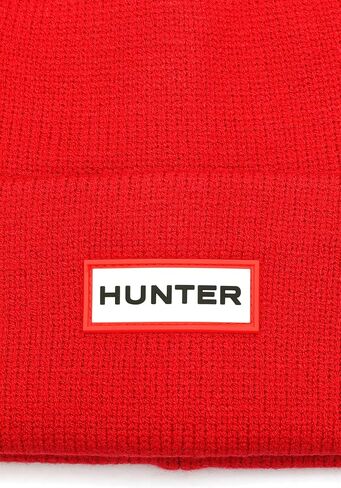 قبعة صغيرة Play Essential للسيدات من Hunter، قبعة تحمل شعار العلامة التجارية، إكسسوار مريح ودافئ، أحمر، مقاس واحد in Kuwait