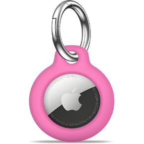 Airtag Holder Air Tag Case with Keychain, Anti-Scratch Shockproof PC Airtags Key Chain for Apple Air Tags, Protective Accessories for GPS Item Finder Tracker Cover Bags, Keys, Pets White Colour.