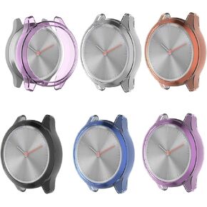 FitTurn [5Pack] Clear Style Protector Compatible with Garmin Vivomove 3S Case Cover Ultra-Slim TPU Protective Case