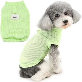Zunea Dog Shirts for Small Dogs Girl Boy Summer Puppy Clothes T-Shirt with Leash Ring Doggie Toy Poodle Vest Tee Shirt Soft Breathable Sleeveless Basic Shirt Pet Apparel for Chihuahua Yorkie Green S