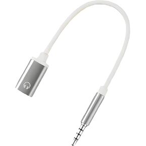 Silver Headphone Jack Adapter, 3.5mm Male to TypeC Female Audio Cable Cord, USB C to Aux Audio Dongle Cable Cord, Compatible with MP3 Players, CD Players, Laptops, Tablets, Smartphone