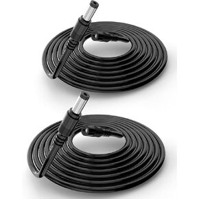 LONNKY 2 حزمة 3FT 1M DC كابل تمديد الطاقة 5.5 مم × 2.1 مم، كابل تمديد الطاقة العالمي DC 12V لكاميرا الأمان، شريط LED، مراقبة CCTV IP (عبوتان، أسود) in Kuwait