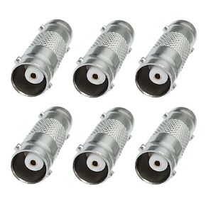 BNC Female to Female Adapter, 6Pcs BNC Barrel Connector Coupler, Extend Cables on CCTV Camera Survelliance System