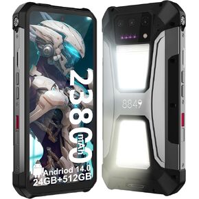 8849 Tank 2 Pro Rugged Smartphone Unlocked, 24+512GB/1TB Android 14 Rugged Cell Phone with Projector, 6.79’’ 4G Waterproof Mobile Phones 23800mAh, Fingerprint/Dual Sim/OTG/GPS/Face ID