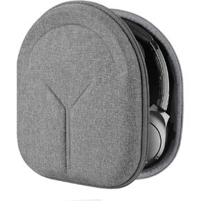 Geekria Shield Case Headphones Compatible with Anker Soundcore Life Q20i, Life Q20+, Life Q20 Case, Replacement Protective Hard Shell Travel Carrying Bag with Cable Storage (Black)
