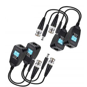 2-Pair in Pack HD-CVI/TVI/AHD Passive Video Balun with Power Connector,BNC to UTP RJ45 CAT5 Data Transmitter