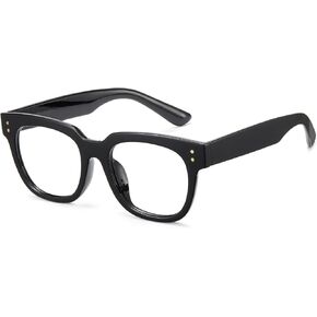 Cyxus Oversize Square Blue Light Blocking Glasses for Women Men Tr90 Frame Anti Eye Strain UV Protection 8187 Black