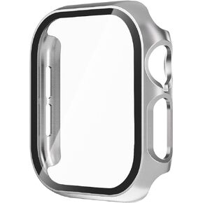 Compatible with Apple Watch Series 10 Case 42mm(2024) with Built-in Screen Protector, Super Thin Bumper Protector PC Hard Cover Shockproof Accessories Matte Frame Compatible iWatch.(Gold, 42mm)