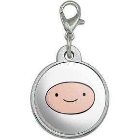 GRAPHICS & MORE Adventure Time Finn Head Chrome Plated Metal Pet Dog Cat ID Tag