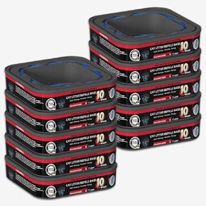 10 عبوات من أكياس إعادة تعبئة فضلات القطط، خرطوشة متوافقة مع معيار Litter Cat Genie، عبوات سطل Plus وXL، أكياس نفايات الحيوانات الأليفة، صندوق فضلات القطط in Kuwait