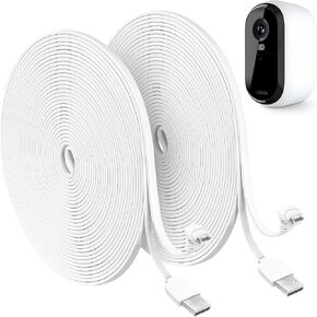 2 Pack 32.8ft Charging Cable Charger for Arlo Pro and Arlo Pro 2, Camera Charger Cable for Arlo with Weatherproof USB Cable Arlo Power Cord Solar Panel Compatible with