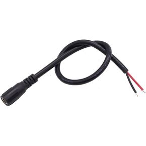 0.3M/1FT Short 22AWG DC Power Pigtail Barrel Plug 2.1mm x 5.5mm Female Connector,3A 5521 DC Female Plug to Bare Wire Open End for CCTV Security Camera, DC Supply Repair Adapter in Kuwait