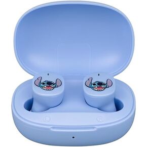 eKids Disney Stitch Wireless Earbuds with Microphone, Bluetooth Earbuds with Charging Case for Ear Buds, Designed for School, Home, or Travel