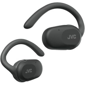 JVC nearphones Open Ear True Wireless Headphones with Pivot Motion Mecanism, 16mm Large Drivers Sound, Single Ear use, BT 5.4, Long Battery Life (up to 26 Hours) - HANP40TB (Black)