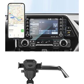 Car Phone Holder for Toyota Highlander Accessories 2020-2024 2021 2022 2023 Mount Cell Phone Holder Fit for Most Smartphones(2020-2024 8 inch Screen Only)