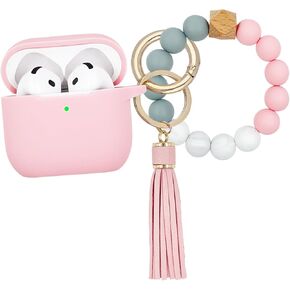 KOUJAON Compatible with AirPods 4 Case Cover, Soft Silicone Protective Cover with Bracelet Keychain, Compatible with Apple AirPods 4th Generation Wireless Earbuds (Milk Tea) in Saudi Arabia