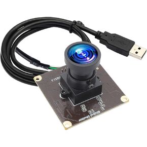 2MP Global Shutter USB Camera Module 1200P 90fps High Speed Camera with No Distortion Lens Wide Angle UVC Webcam Board AR0234 Lightburn Camera for Golf Swing Windows, Linux, Android,Mac OS