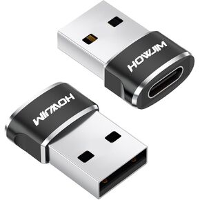 USB to USB C Adapter 4 Pack,PD27W/66W QC100W Fast Charging 480Mbps Data Transfer,Type-C Female to USB2.0 Male Adapter,OTG Type C to USB Adapter for M-acBook/i-Pad/i-Phone 15 16/G-alaxy/X-peria Silver