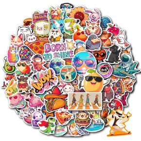 400Pcs Cute Water Bottle Stickers for Kids Teens, Funny Waterproof Vinyl Decal Pack for Laptop Skateboard Fridge Luggage Aesthetic Stickers for Girls Boys Adults Party Favors School Rewards