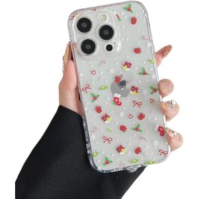 ZTOFERA Clear Christmas Case for iPhone 17 Pro 6.3 inch,Cute Merry Christmas Pattern Phone Case Gifts Translucent Silicone Hard PC +TPU Bumper Shockproof Protective Cover-Christmas Ball in Kuwait