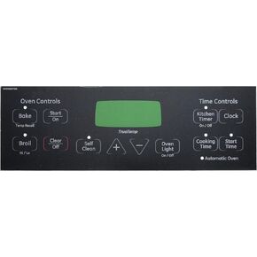 WB27T11005 Faceplate Graphics Overlay Range Control Panel Touchpad for GE Range Oven Stove