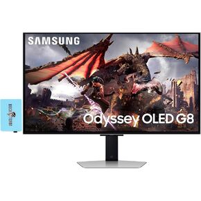 SAMSUNG Odyssey OLED G8 (G80SD) 32" Gaming Monitor, 240 Hz 4K UHD Display, VESA Mount (100x100mm), Sleek Metal Design (2024 Latest Model - LS32DG802SNXZA) with Dockztorm Dock