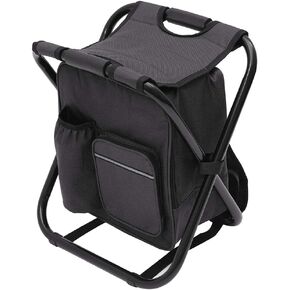 Fishing Chair Portable Camping Chair Camping Stools Insulated Cooler Bag Collapsible Camping Hunting Fishing Multifunction Chair Fishing Gear Fishing Backpack Chair w Front Pocket Bottle Pocket