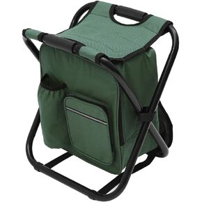 Fishing Chair Portable Camping Chair Camping Stools Insulated Cooler Bag Collapsible Camping Hunting Fishing Multifunction Chair Fishing Gear Fishing Backpack Chair w Front Pocket Bottle Pocket