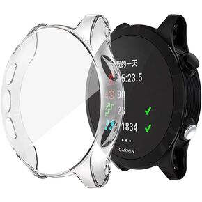 REYDA 2 Pack Watch Case Compatible for Garmin Forerunner 945/935 Screen Protector, Ultra-Thin Soft TPU HD Clear Bumper Case Scratch Resistant All Around Protective Cover for Garmin Forerunner 935/945